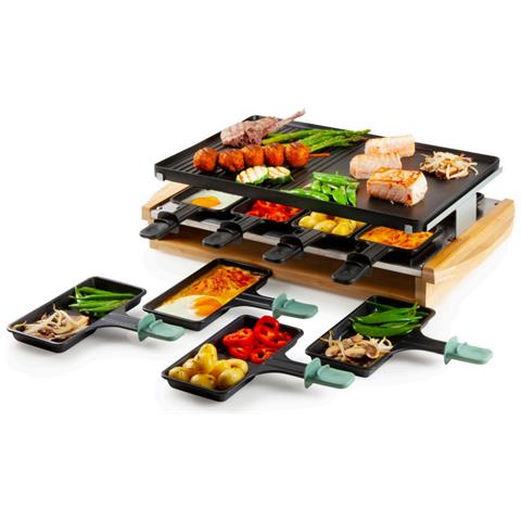 Do9246g - Raclette In Bambù - 1200w - 3 Livelli - 8 Persone - Resistenza Inox - Foto 3