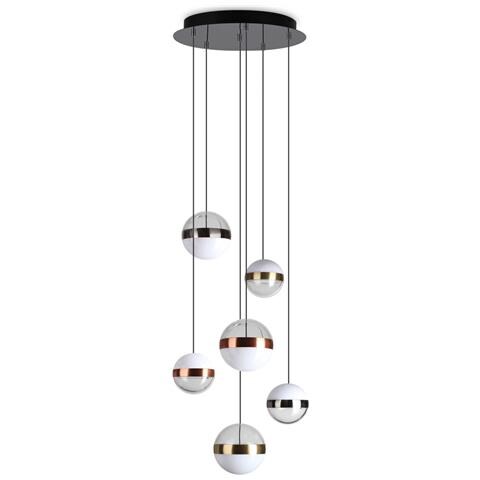 Plafoniera Contemporanea Galaxy Metallo Nero Led Integrato 58w 3000k Ip20 - Foto 1