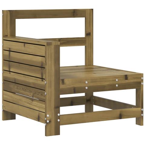 Divano senza Braccioli da Giardino 69x62x70,5cm Pino Impregnato - Foto 2