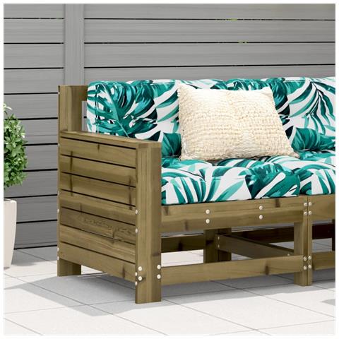 Divano senza Braccioli da Giardino 69x62x70,5cm Pino Impregnato - Foto 1