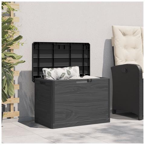 Contenitore Cuscini Antracite 77,5x44,5x53 Cm In Polipropilene - Foto 3