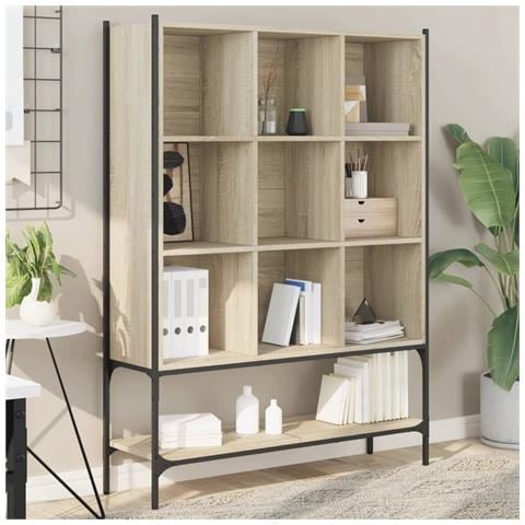 Libreria Rovere Sonoma 102x30x141,5 Cm In Legno Multistrato - Foto 1