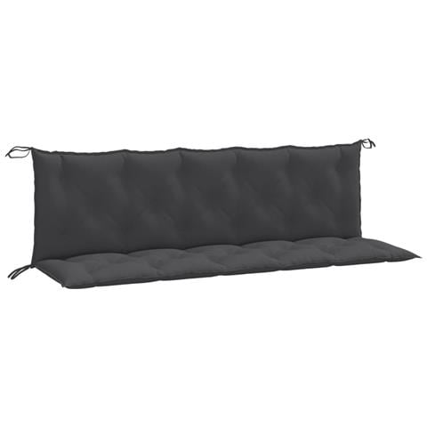 Cuscini Panca Giardino 2pz Antracite Mélange 180x50x7cm Tessuto - Foto 2