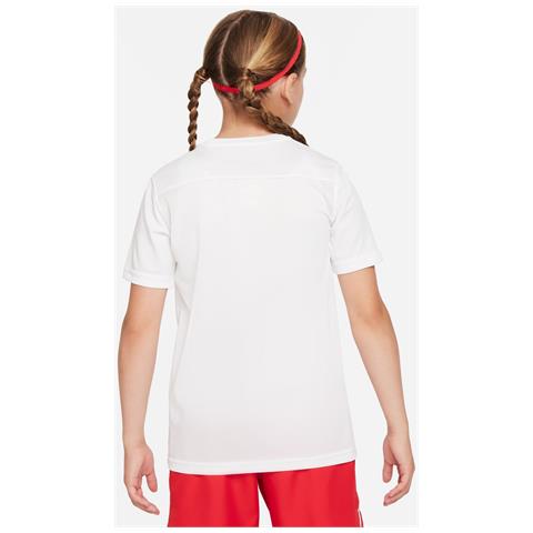 T-Shirt Dry Park Vii Jr Bv6741-103 Bambino Taglia Xs Colore Bianco /Rosso - Foto 4