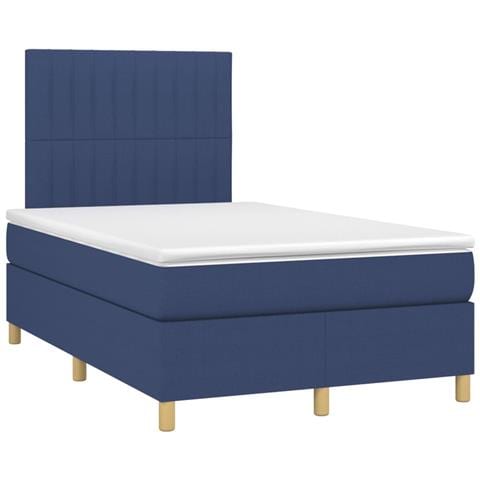 Giroletto A Molle Con Materasso Blu 120x190 Cm In Tessuto - Foto 2