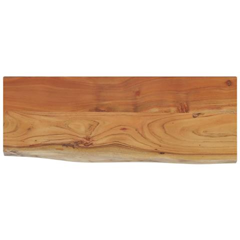 Mensola A Muro 80x30x2,5cm Rettangolare Legno Acacia Bordi Vivi - Foto 2