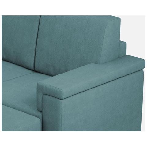 Divano Marrak 2 Posti (due Sedute Da 60cm) + Pouf Misure Esterne L. 148 P. 155 Colore Petrolio - Foto 2