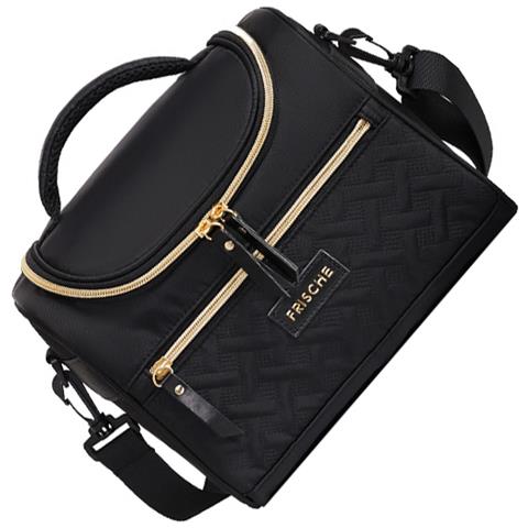 Borsa Porta Pranzo Isotermica A Forma Di Mezzaluna Con Tracolla Black - Foto 2