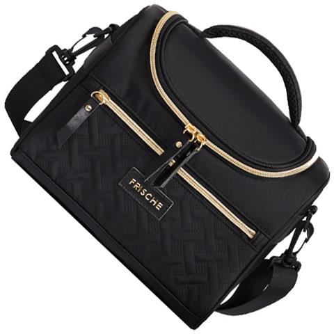 Borsa Porta Pranzo Isotermica A Forma Di Mezzaluna Con Tracolla Black - Foto 3