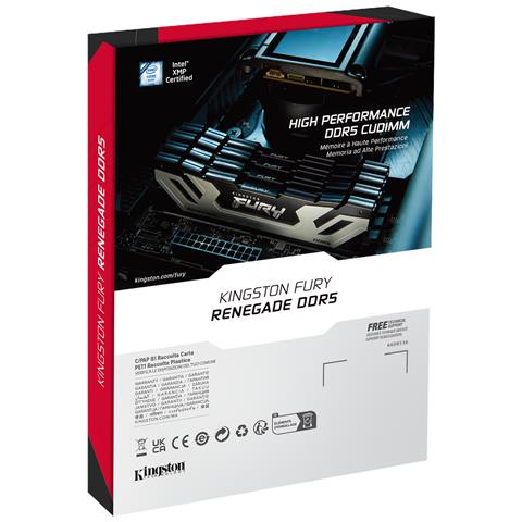FURY 48GB 8400MT /s DDR5 CL40 CUDIMM (Kit da 2) Renegade Silver XMP - Foto 2