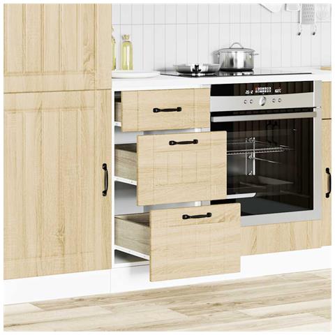 Base Da Cucina Lucca Rovere Sonoma In Legno Multistrato - Foto 3