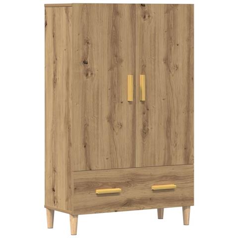 Credenza Rovere Artigianale 70x31x115 Cm In Legno Multistrato - Foto 1