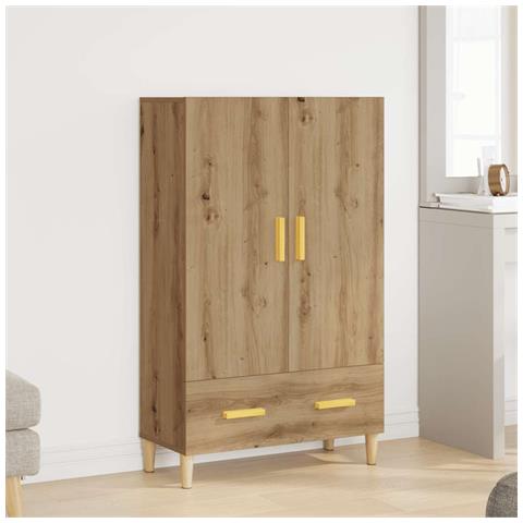 Credenza Rovere Artigianale 70x31x115 Cm In Legno Multistrato - Foto 2