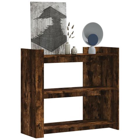 Tavolino Consolle Rovere Fumo 100x35x90 Cm In Legno Multistrato - Foto 8