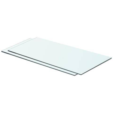 Lusso Casadino -  Mensole In Vetro Trasparente 2 Pz 60x25 Cm - Foto 2