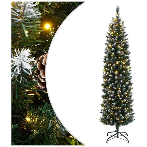 Albero di Natale Artificiale Sottile con 300 LED 180 cm - Foto 1
