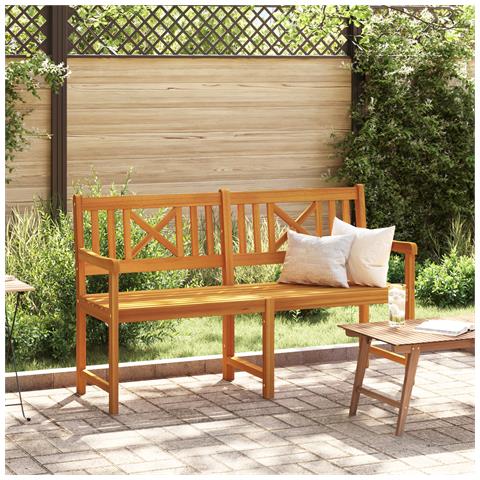 Panchina da Giardino 150x56x90 cm Legno Massello di Acacia - Foto 2