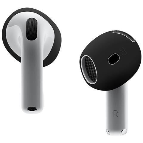 Cuscinetti Auricolari In Silicone Per Apple Airpods 4 - Set Da 2 Paia: Comfort E Protezione Black - Foto 1