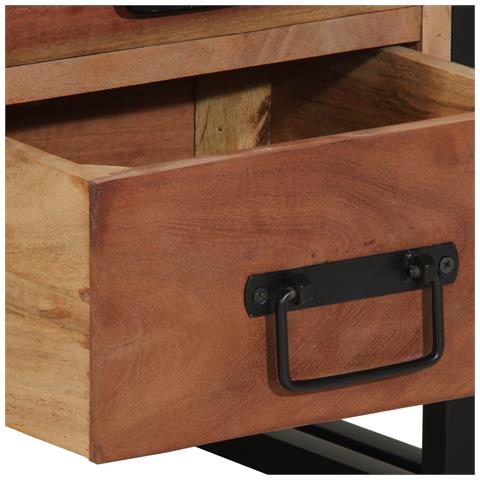 Comodino  40x40x59 cm in legno massello di acacia - Foto 9