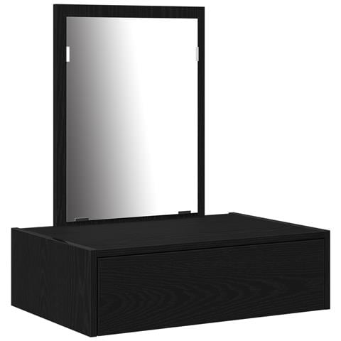 Tavolo da Toeletta a Muro in Rovere Nero 60x40x70 cm - Foto 1