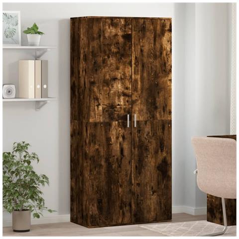Scarpiera Rovere Fumo 80x39x178 cm in Legno Multistrato - Foto 2