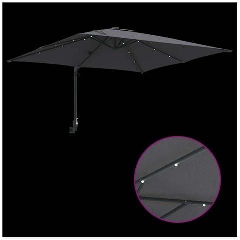 Ombrello da giardino Antracite 248.5 x 247.5 x 160 cm Tessuto - Foto 9