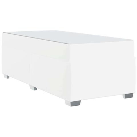 Struttura del letto Bianco 90 x 200 cm Pelle sintetica - Foto 9