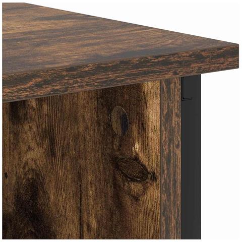 Armadio da Notte Rovere fumo 55 x 31 x 76 cm Legno multistrato - Foto 9