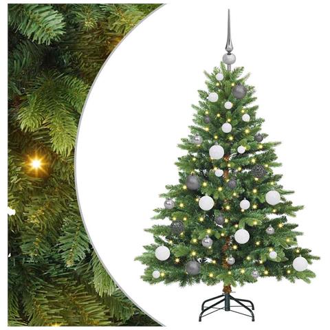 Albero di Natale artificiale con 150 LED Verde 120 cm PE e PVC - Foto 1