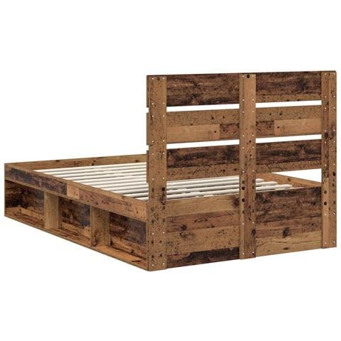 Struttura del letto Legno vecchio 135 x 190 cm Pino massello - Foto 9