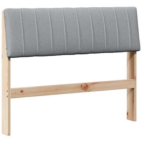 Testiera imbottita Grigio chiaro 100 cm Pino massello - Foto 1