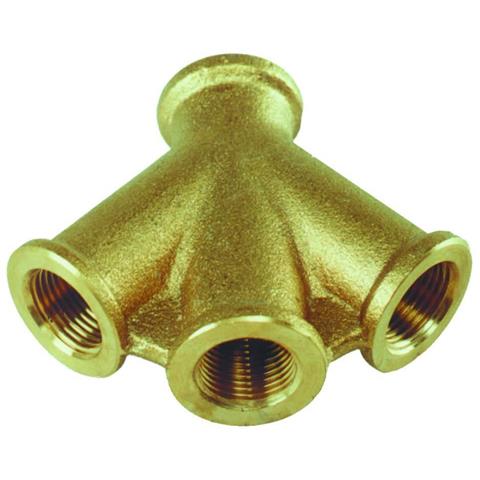 Distributore Aria Compressa Ottone 3 Vie 3/8 - Foto 1