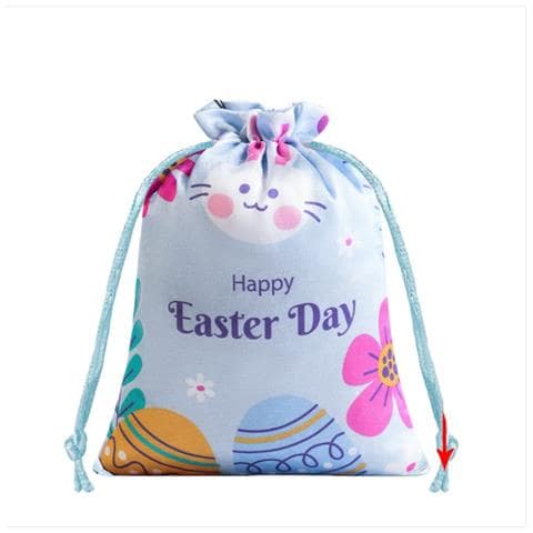 Sacchetti Di Caramelle Di Pasqua (confezione Da 12) - Sacchetti Regalo In Seta Satinata Con Coulisse Blue - Foto 3