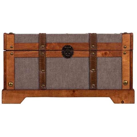 Baule In Legno Marrone 43x23x22 - Foto 2