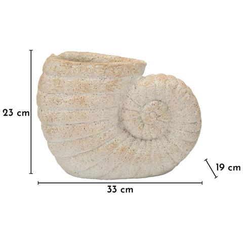 Vaso Shell Sand In Magnesio Beige A Forma Di Conchiglia - Foto 8