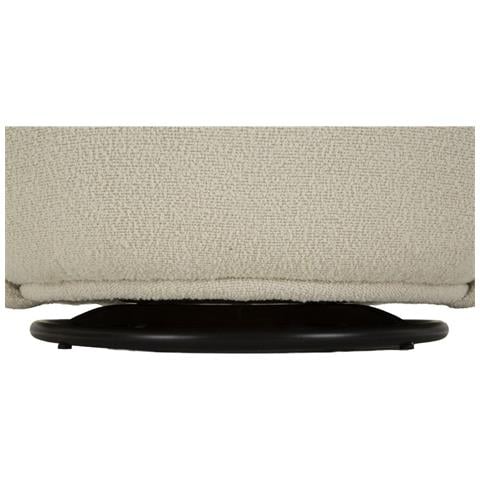 Poltrona Girevole Torino In Tessuto Bouclé Crema 70x72x75 Cm - Foto 8