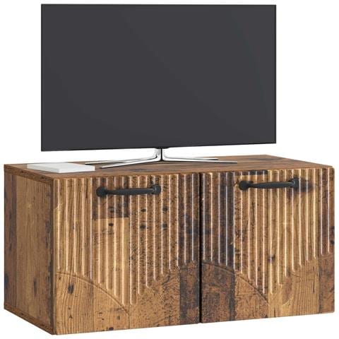 Mobile Porta TV da Muro Legno antico 59,5 x 31 x 30 cm - Foto 2