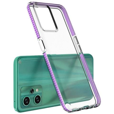 Custodia Primavera Per Realme 9 Pro, Cover In Silicone Con Bordo Blu Chiaro. - Foto 2