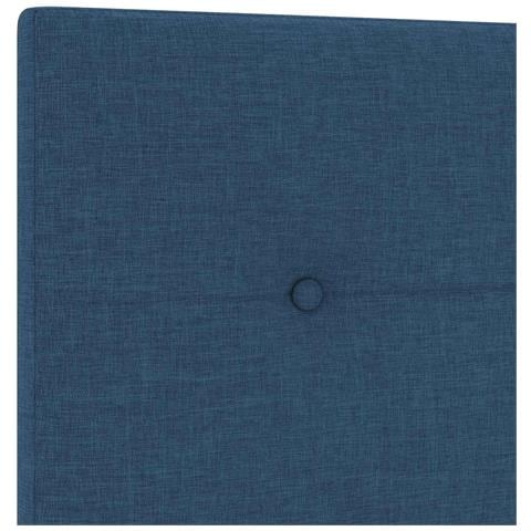Letto box spring con materasso Blu 140 x 190 cm Tessuto - Foto 2