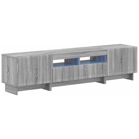Mobile TV LED a 5 pezzi Sonoma grigio Legno ingegnerizzato - Foto 1