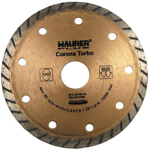 Disco Diamantato Corona Turbo 115x2.2x7.5 mm Ø Foro 22 mm Plus - Foto 2