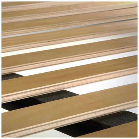 Rete alla francese 140x190 cm a doghe classiche ? doghe in legno di faggio, telaio in ferro - Foto 2