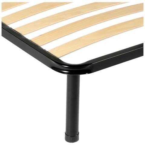 Rete alla francese 140x190 cm a doghe classiche ? doghe in legno di faggio, telaio in ferro - Foto 3