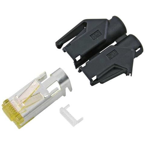 Connettore Rj45 Cat6 A Hirose Tm31 Spina, Dritto Pole: 8p8c Tm31 Nero : 1pz. - Foto 1