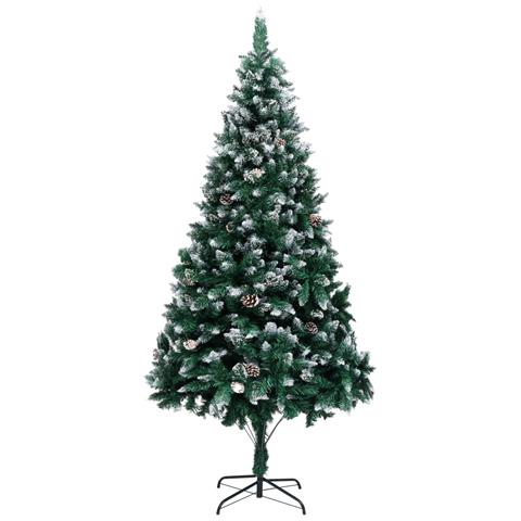 Albero Di Natale Artificiale Con Pigne E Neve Bianca 240 Cm - Foto 1