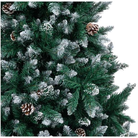 Albero Di Natale Artificiale Con Pigne E Neve Bianca 240 Cm - Foto 7