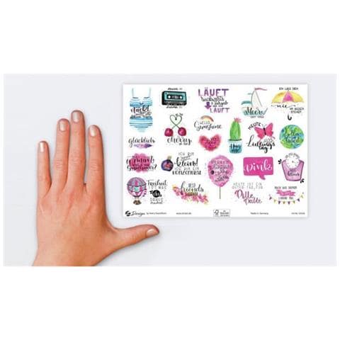 Zweckform Zdesign Trend Sticker Lettering Sprche Konturgestanzt, Aus Hochwertigem Fsc-papier, - 1 Stck (54546)  - Foto 3