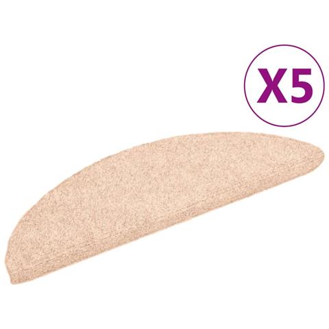 Tappetini Adesivi per Scale 5 pz 54x16x4 cm Marroni Agugliati - Foto 1