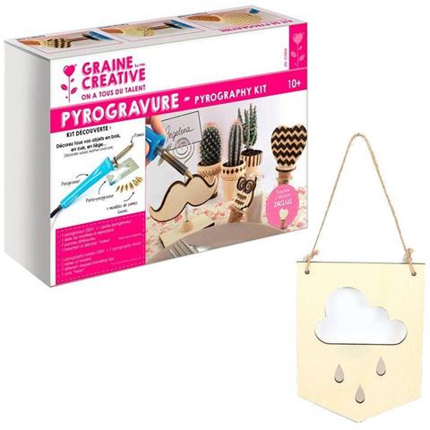 Kit Pirografia + Pendente Gagliardetto In Legno Nuage - Foto 1