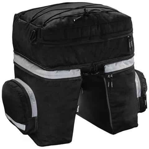 00178117 Cestino e borsa per bicicletta Posteriore Borsa da bicicletta 40 L Poliestere Nero - Foto 1